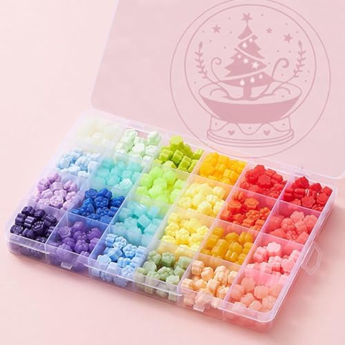 Wax Seal Cat Paw Beads Kit with Stamp 23 Colors Sealing Wax Pellets with Christmas Tree Crystal Ball Style Brass Stamp for Christmas Invitation Letter Envelope Gift Cards 322Pcs Beads