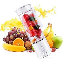 Mini Batidora Portatil, 450ml Batidora De Vaso Con 6 Cuchillas, Licuadoras Para Zumos Y Batidos USB Recargable, Vaso Batidora De Mano Mini Licuadora Portatil Para Fruta Verdura Smoothies Milkshake