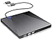 Price comparison product image VersionTECH. External CD DVD Drive, USB 3.0 Type-C Portable CD/Dvd +/-Rw Drive Slim Dvd/CD Rom Superdrive Rewriter Burner Player for Laptop Macbook Windows XP/Win 7/Win 8/Win 10/Vista/Linux/Mac OS