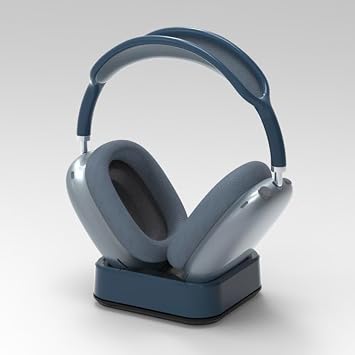 MaxDokr Charging Stand for AirPods Max, Desktop Headset Holder, Magnetic Headset Stand, Charging Base for Headphones, Designed for AirPods Max Blue