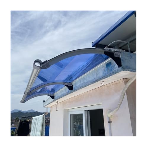 Auvent en polycarbonate autonettoyant et rigide avec support en aluminium