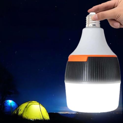 Lâmpada LED de Emergência Inteligente 30W, Luz Branca 6800K-7300K, Bateria Recarregável 10000mWh, Bocal E27, Autonomia 3-5 Horas, Acionamento Automático