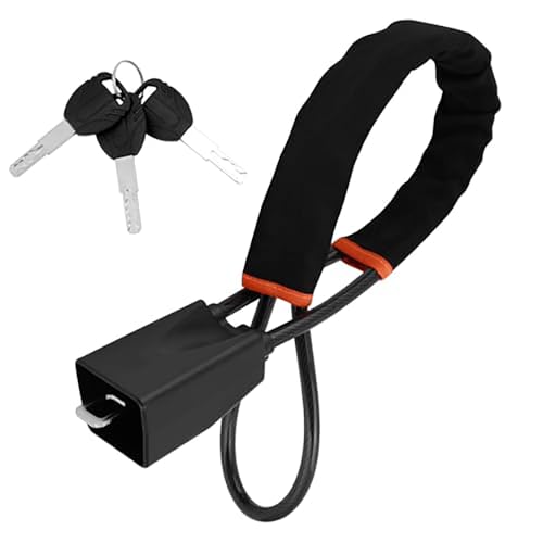 TYUIGHF Blocco Volante, per Smart Fortwo 451 453 Serratura di Sicurezza Auto, Dispositivo Anti-Furto Robusto, Blocca Volante Auto Alta visibilità Bloccasterzo,Black