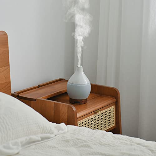 Essential Oil Diffuser, Ceramic Art Aromatherapy Oil Diffuser Ultrasonic Diffuser With Waterless Auto Shut-Off Protection, Cool Mist Humidifier For Bedroom Home, Office(Light Blue) #TOP3