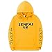 Sports De Rue Quotidiens pour Hommes Printemps Et Automne Senpai Pull À Capuche Senior Mode Sweat-Shirt en Molleton Imprimé Décontracté M