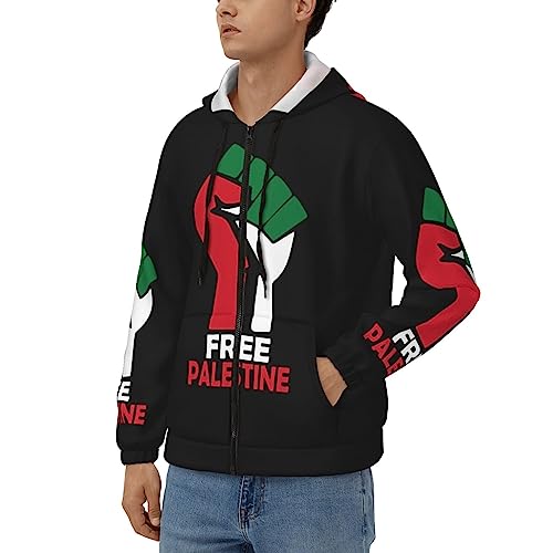 KADEUX Free Palestine Hoodies Man Women Sweatshirts Full-Zip Jacket Hooded Sweatshirt3