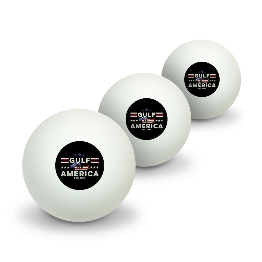 GRAPHICS & MORE Gulf of America Est. 2025 Novelty Table Tennis Ping Pong Ball 3 Pack