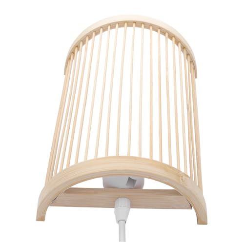 Lámpara de pared de bambú beige con luz decorativa interior de diseño sencillo