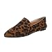 Gsheocm Sandali da donna con punta singola, leopardata, per il tempo libero, in tela, da donna, colore nero, giallo., 39 EU