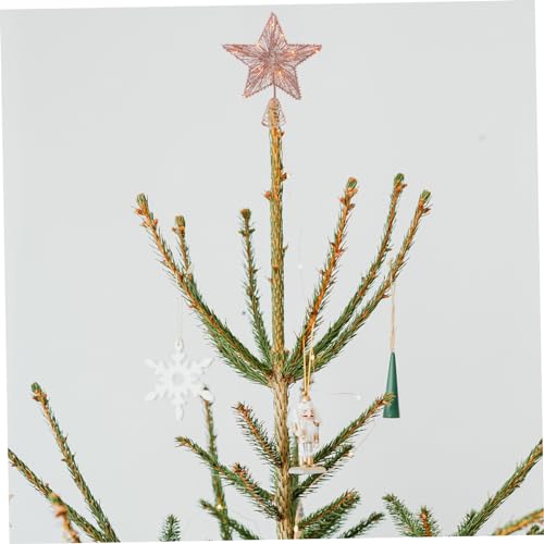 Cabilock 1 Peça Pentagrama Árvore Topo Estrela Árvore Festiva Tooper Glitter Árvore De Natal Topper