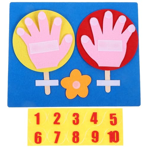 TOYANDONA Tablero de Fieltro Educativo para Matemáticas con Números y Suma Juguete Didáctico para Ayuda para Enseñanza Temprana y Desarrollo Cognitivo