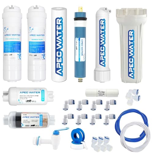 Image of Apec Water Complete RO Service Kit - Sediment, Carbon, Pre Filter, Spun Filter + 80 GPD Membrane, Housing & Accessories