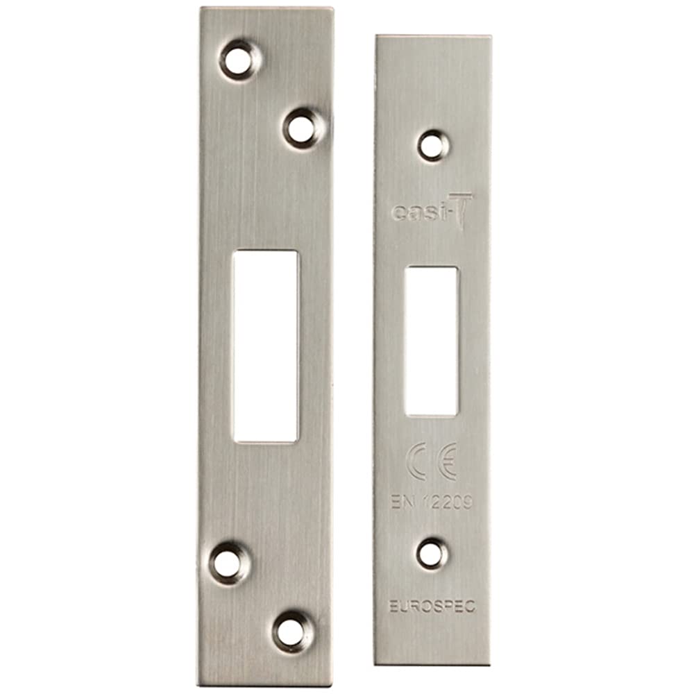  - Forend Strike And Fixing Pack Suitable For Deadlocks Satin Stainless Steel