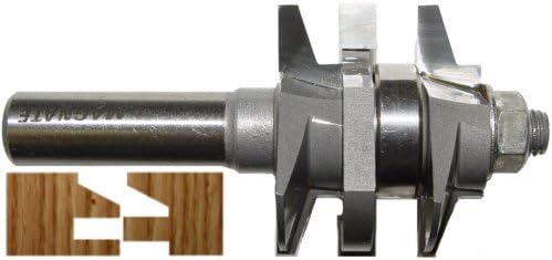 Magnate 9004B One Piece Stile and Rail Router Bit - Bevel Profile; 1-1/8" Cutting Height