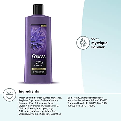 Caress Body Wash To Calm & Comfort Lotus & Copaiba Oil With Floral Oil Essence 18.6 Fl oz - Image 5