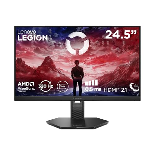 Lenovo Legion 25-10 | 25' Full HD WLED Gaming Monitor | 1920x1080 | 16:9 |320Hz | 0.5 ms Reaktionszeit | HDMI | VGA | Audio 3.5mm | 3-seitig-Panel | TÜV Augenschutz | schwarz | 5.2 kg