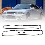 Wyrxalon Valve Cover Gasket Set Compatible with Nissan Skyline RB20 RB25 R32 R33 R34，2 Rubber Strips & 2 Rubber Blocks #13270-58S11 13270-58S01 11051-58S00