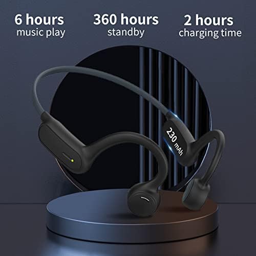 Bluetooth Running Headphones Sport Open Ear Wireless Headset Air Conduction Comfort More Than Bone Conduction 4-6 Hours Playtime Sweat proof Lightweight Earphones for Cycling Hiking Gym (Green)