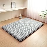 Premium Foam 3.2' Thick Japanese Futon Floor Mattress - Twin Size 39'x80' 100% High-Density Foam,Comfortable Sleeping Pad,Tatami Mat for Dorm,Bedroom or Guest Room，Boys Girls Dormitory Pads(Hemp Gray)