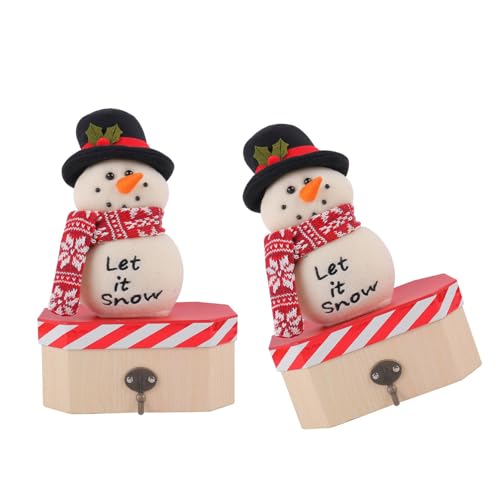 Qsvbeeqj Père Noël/Snowman Figurine Conteneur à bonbons Décoratif Petits Châteaux Spacieux Conteneur Fête Fournitures