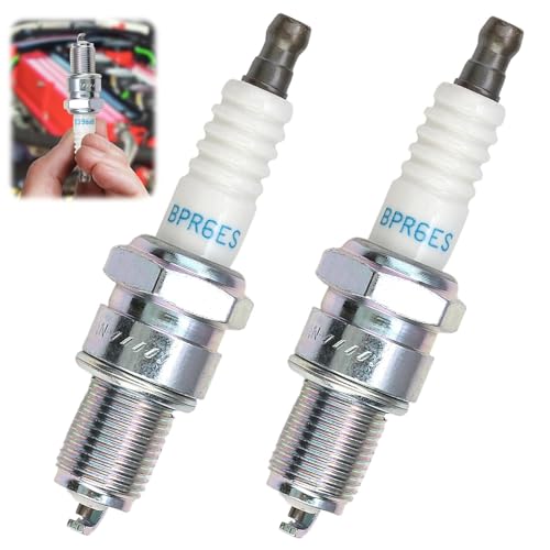 2PCS Spark Plug OEM Replacement for NGK BPR6ES 7822, Fits GX120 Engine Gokart Ignition Plug Smooth Operation Fuel Efficiency Long Lifespan Compatible with Cars Motorcycles ATVs Small Engines