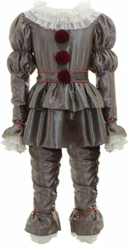 Maooye Halloween IT Clown Costume, Scary Movie Makeup Cosplay Costume