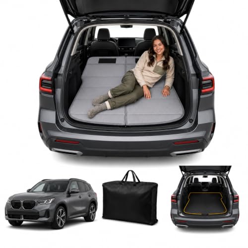 Image of Car Mattress for 2025-2026 BMW X3, Upgraded Non-Inflatable Thickened Foam SUV Car Camping Mattress, Foldable Trunk Sleeping Pad Car Bed Mattress for Road Trips Camping Travel
