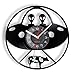 JKLMZYT Aerospaziale Alieno Rapire Mucca Disco in Vinile Orologio da Parete Veicolo Spaziale UFO Extra-Terrestre Complementi Arredo Casa Orologio Astronomia SciFi Arte