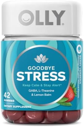 OLLY Goodbye Stress, Stress Support* Supplement, 50mg L-Theanine ...