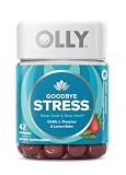 OLLY Goodbye Stress Gummy, GABA, L-Theanine, Lemon Balm, Stress Relief Supplement, Berry - 42 Count