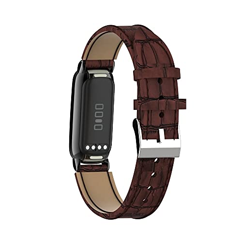 Correa compatible Fitbit Luxe cuero ajuste 5.5-8.1" miniatura 4