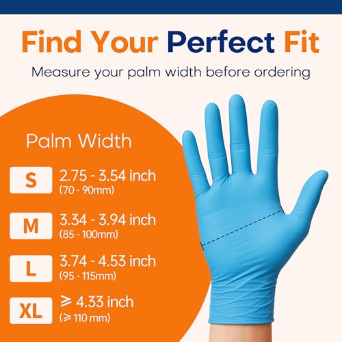 medical soft max nitrile exam gloves 100 count latex-free powder-free non-sterile food safe disposable glove blue