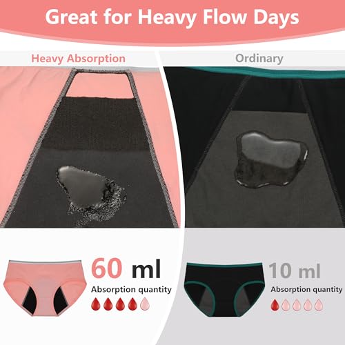 Period Underwear for Teens Heavy Flow High Absorbency Girls Menstrual Panties Cotton Leakproof Protective Briefs2