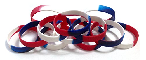 Image of TheAwristocrat 1 Dozen (12) Multi-Pack Blank Rubber Wristbands Silicone Bracelets - Select from a Variety of Colors