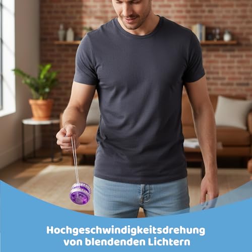 Responsive Yoyo, 6 Stück Yoyo mit Leerlauf und Kugellager, Für Anfänger und Fortgeschrittene, Geeignet für Partys, Events und Outdoor-Aktivitäten, Zufällige Farbauswahl, 6 cm Durchmesser