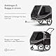 Klarfit Goldie Stroller Fahrradanhänger für Hunde, Umwandelbar in Buggy, 324 L Volumen, Wasserfest, Integrierte Bremsen & Reflektoren, Max Belastung 40 kg, Schwarz