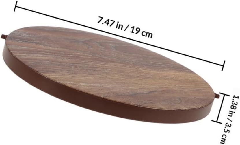 TIDTALEO 2pcs Trash Can Lids Plastic with Wood Grain Design, Waste Bin Cover Replacement, Sanitation Trash Can Protector for Kitchen and Home Use