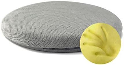 Sigmat Memory Foam Seat Cushion Anti-Slip Soft Round Stool Cushion Chair Pad 20 Inch Grey