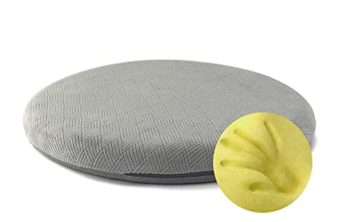 Sigmat Memory Foam Seat Cushion Anti-Slip Soft Round Stool Cushion Chair Pad 16 Inch Grey