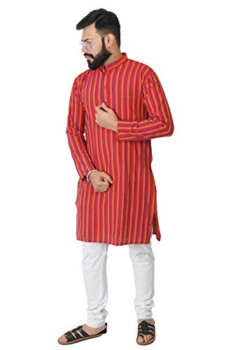 Image of Men's Cotton Long Kurta (Broad Lining)