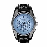 45 mm Gehäusegröße, 22 mm Bandbreite, Mineralkristall, Quarz Chronographenbewegung, importiert
