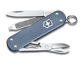 Victorinox Classic SD Alox Limited Edition 2026 - Coltellino tascabile, 5 funzioni, piccolo, prodotto in Svizzera, con forbici, in confezione regalo, colore: Blu ghiaccio