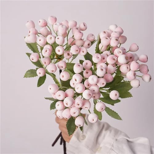 Bouquet de baies artificielles blanches : décoration durable pour fête