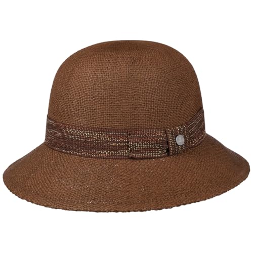 Chapeau cloche anti éblouissement en paille légère pour femme active