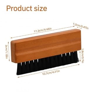 Brosse pour Le Nettoyage des Disques, Brosse Disque Vinyle Antistatique, Brosse de Nettoyage pour Tourne-Disque avec Manche en Bois, Nettoyeur Vinyle Doux et Anti Rayure – Image 2