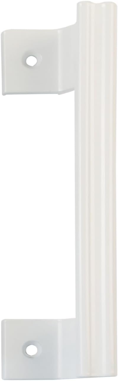 Amig - Handle for Sliding Doors Mod. 3050 | 185 x 26 mm | with Offset Body Ideal for Interior Sliding Doors and Wardrobe Doors | with Ergonomic Handle | White Aluminium