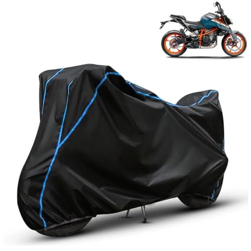 Image of Kerwa Waterproof Bike Cover Compatible with KTM 390 Duke | Dust Proof, UV-Resistant, All-Weather Protection Bike Body Cover, Windproof Elastic Bottom