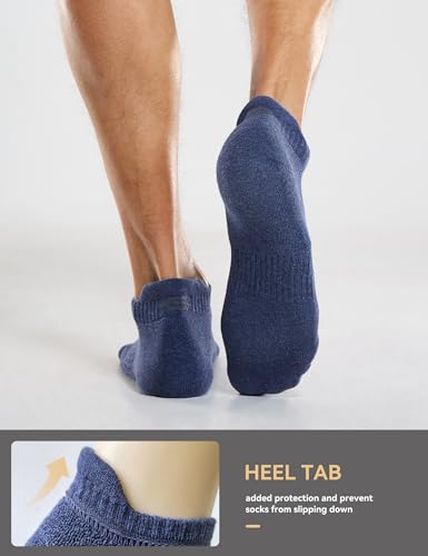 Image of CS CELERSPORT 6 Pairs Ankle Athletic Running Socks Low Cut Sports Tab Socks for Men and Women