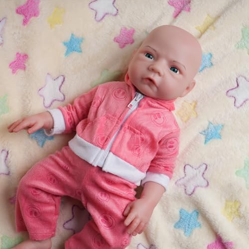 Image of AISITE Full Silicone Baby Girl - 18 Inch Platinum Silicone Realistic Reborn Baby Dolls Girl Eyes Opened, Christmas and Birthday Gifts for 3+