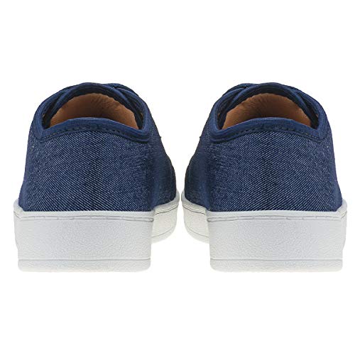 Tênis Feminino Casual Jeans Azul Claro Eleganteria Tamanho:36;Cor:Azul